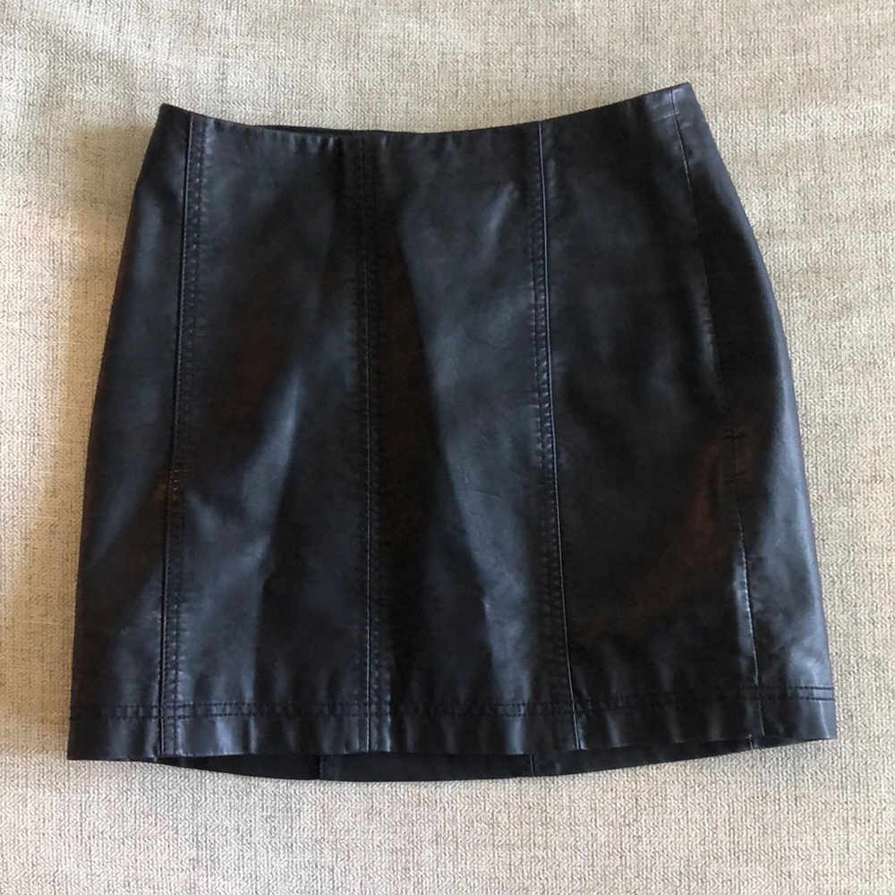 Free People Leather Skirt